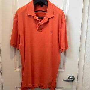 Men's Polo by Ralph Lauren Orange Polo Shirt Classic Fit (L)